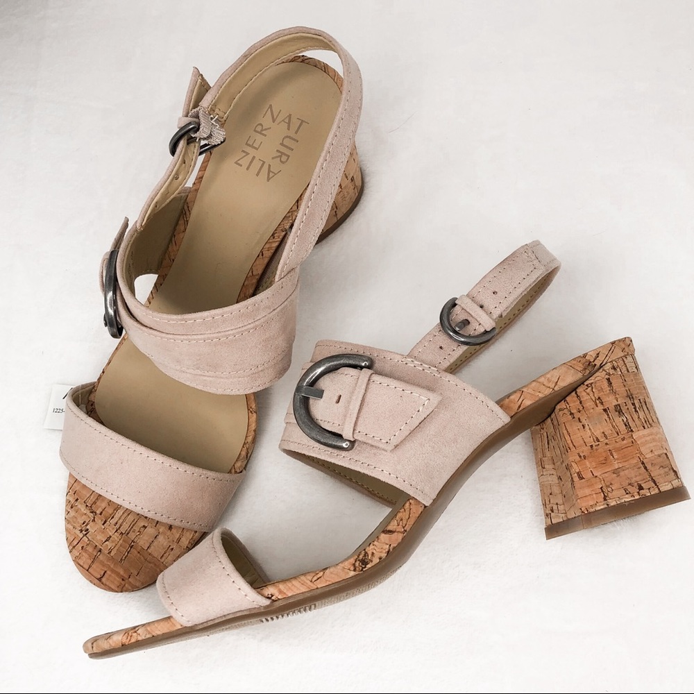 Suede Naturalizer Block Heeled Sandals